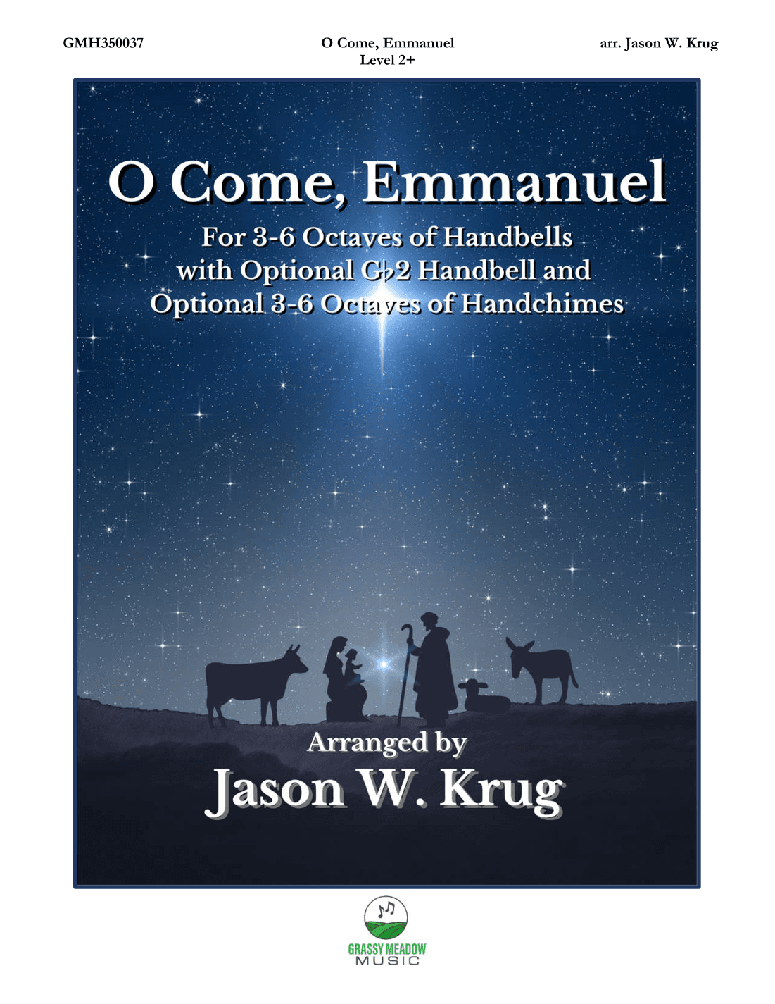 O Come, Emmanuel (for 3-6 octave handbell ensemble) (site license) (arr. Jason W. Krug)