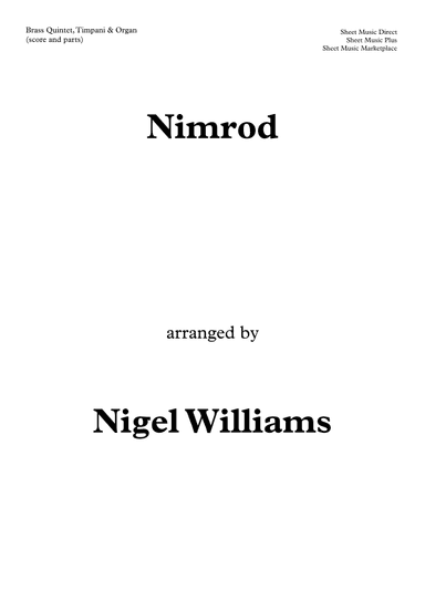 Nimrod, for Brass Quintet, Timpani and Organ (arr. Nigel Williams)