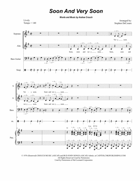 Soon And Very Soon (arr. Stephen DeCesare)