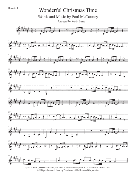 Wonderful Christmastime (arr. Kevin Busse)
