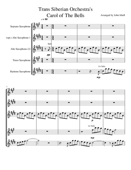 Carol Of The Bells (Trans Siberian Version) (arr. John Isbell)