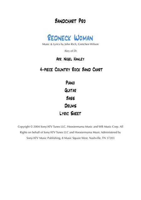 Redneck Woman (arr. Nigel Hanley)