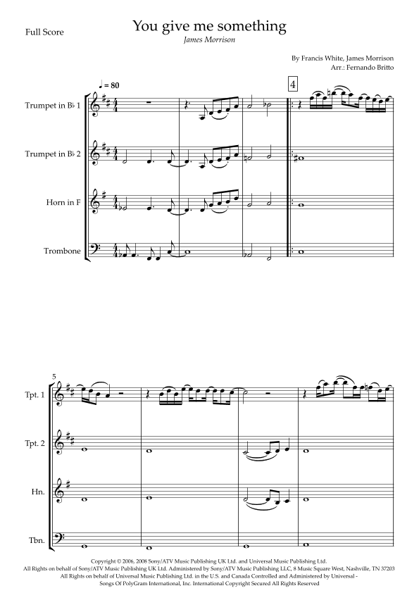 You Give Me Something (arr. Fernando Britto)