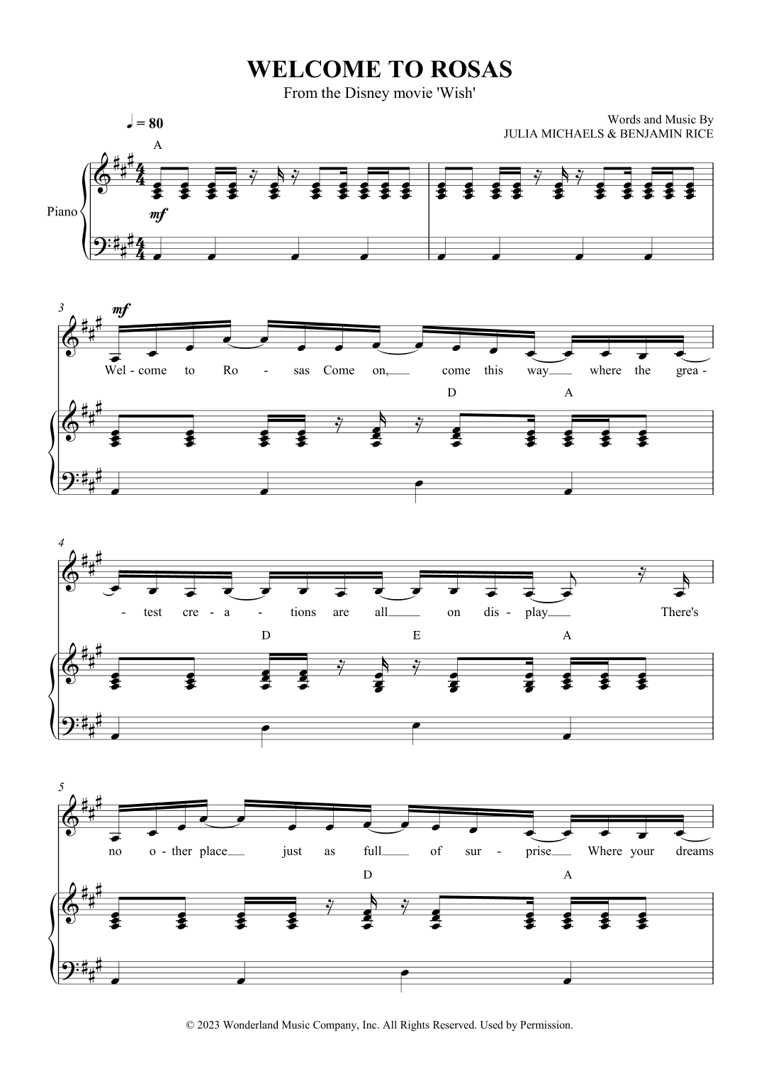 Welcome To Rosas (arr. SCMusic)