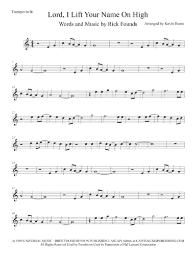 Lord, I Lift Your Name On High (arr. Kevin Busse)