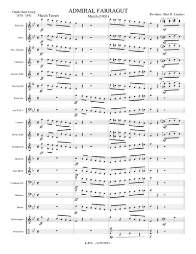 Admiral Farragut March (arr. Glen D. Lienhart)