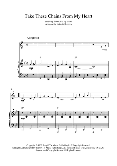 Take These Chains From My Heart (arr. Kaiserin Rebecca)