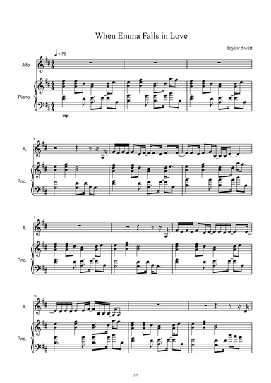 When Emma Falls In Love (arr. Taylor Swift)