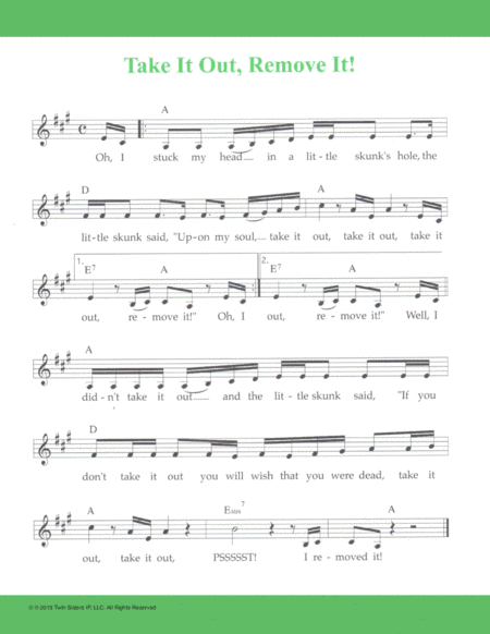 Take It Out, Remove It! (arr. Hal Wright)