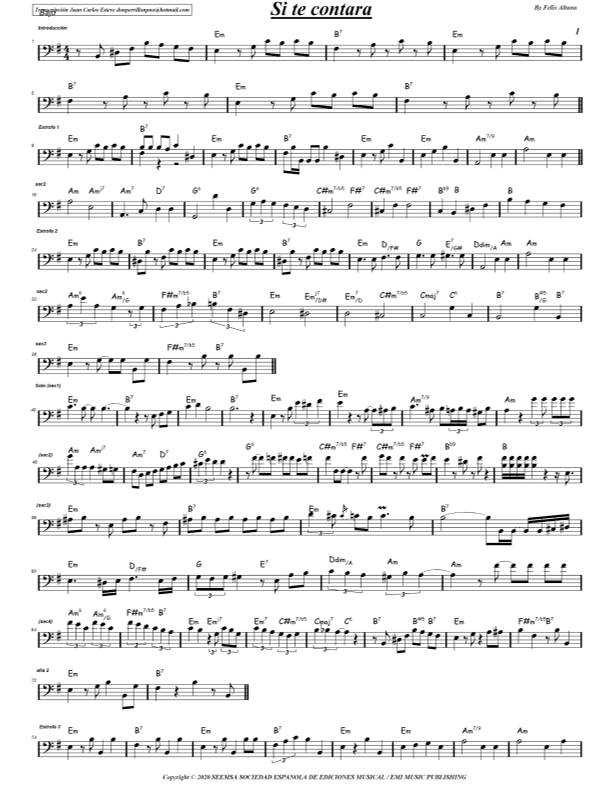 Si Te Contara (arr. juan carlos esteve / Gran Coda)