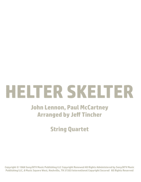 Helter Skelter (arr. Jeff Tincher)