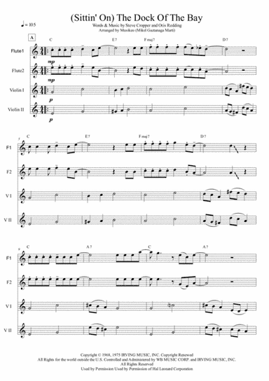 (Sittin' On) The Dock Of The Bay (arr. Musikeo, Mikel Gaztanaga Marti)