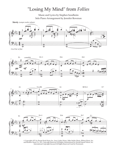 Losing My Mind (arr. Jennifer Bowman)
