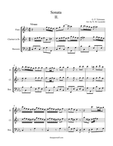 Sonata in C Minor Movement II (arr. Nick Lacanski)