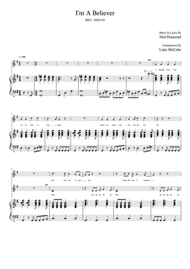 I'm A Believer (arr. Lukas McCabe)