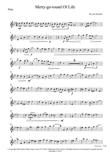 Merry-go-round Of Life (arr. Wesley S. SIlva)