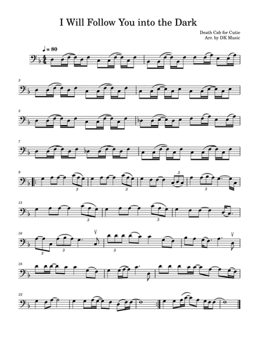I Will Follow You Into The Dark (arr. DK Music)