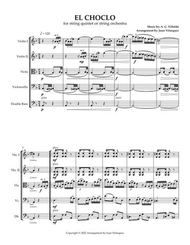 El Choclo (arr. Juan Velasquez)