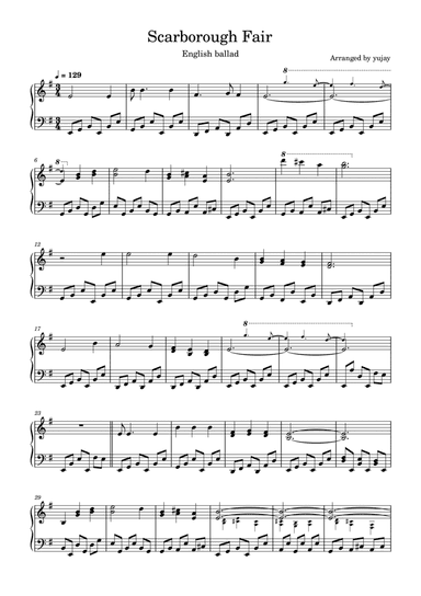 Scarborough Fair/canticle (arr. yujay)