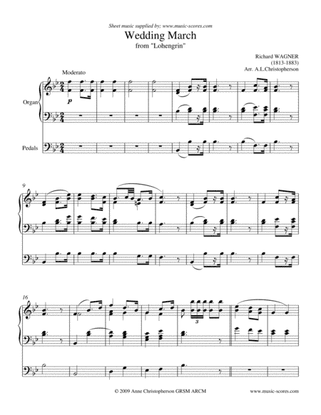 Wedding March from Lohengrin - Organ (arr. Anne L Christopherson GRSM ARCM)