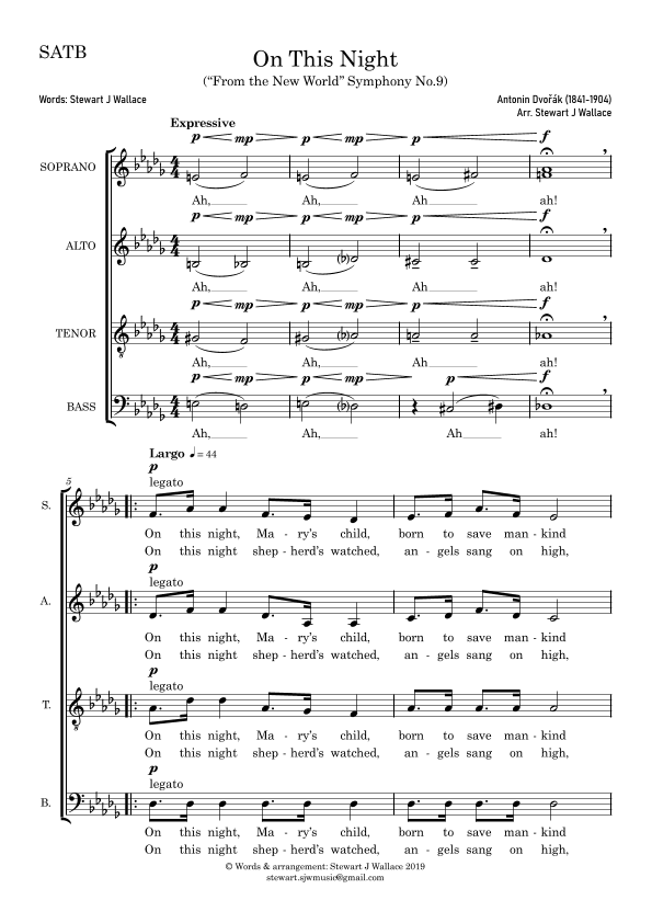 On This Night (arr. Stewart J Wallace)