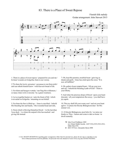 083 There is a Place of Sweet Repose (arr. John Stewart)