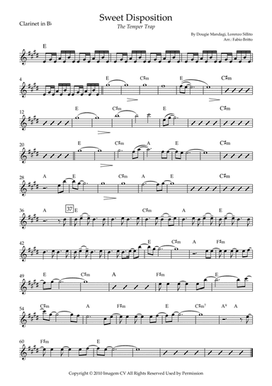 Sweet Disposition (arr. Fabio Britto)