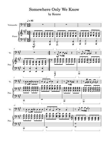 Somewhere Only We Know (arr. Anya Alston)