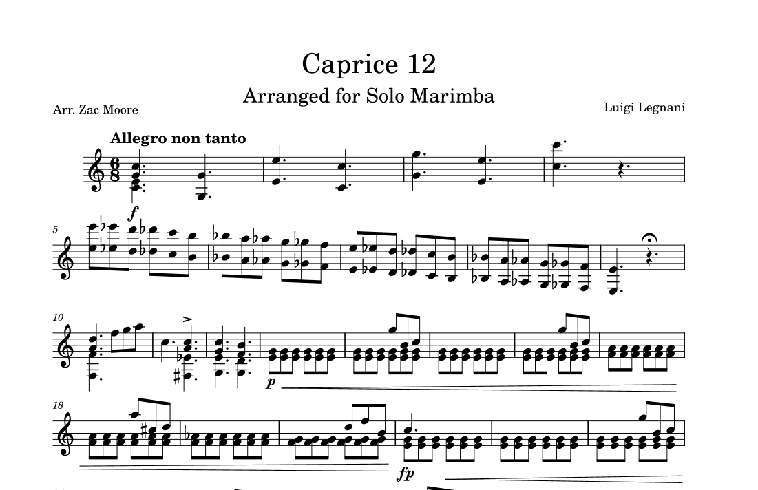 Caprice 12 (arr. Zac Moore)