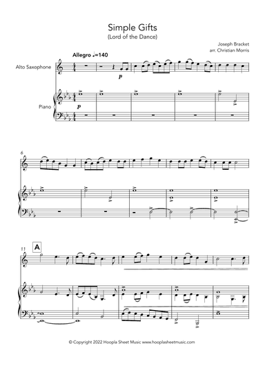 Simple Gifts (arr. Christian Morris)