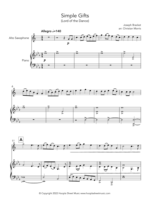 Simple Gifts (arr. Christian Morris)
