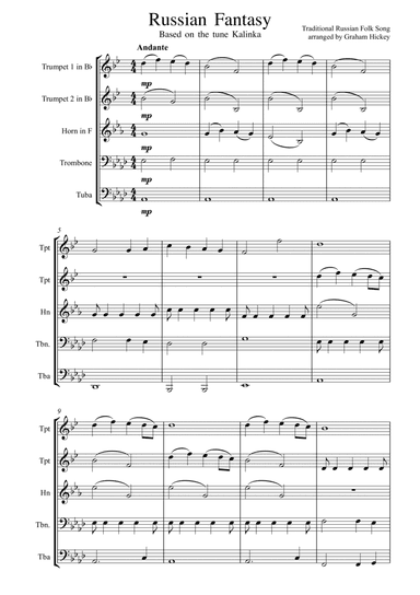 Russian fantasy - "Kalinka" (arr. Graham Hickey)