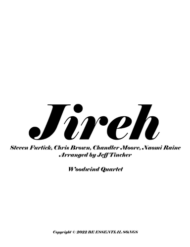Jireh (arr. Jeff Tincher)