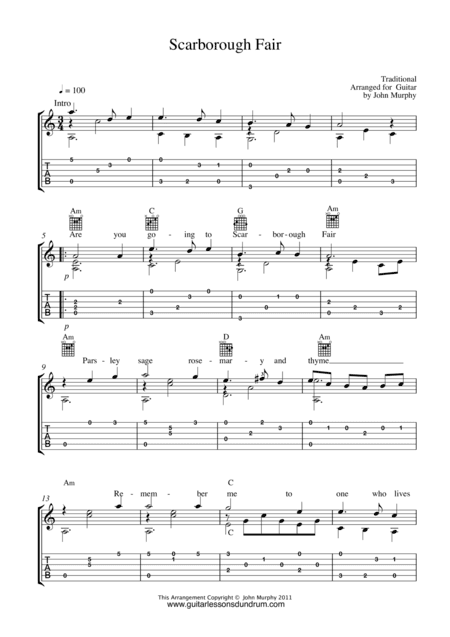 Scarborough Fair (arr. John Murphy)