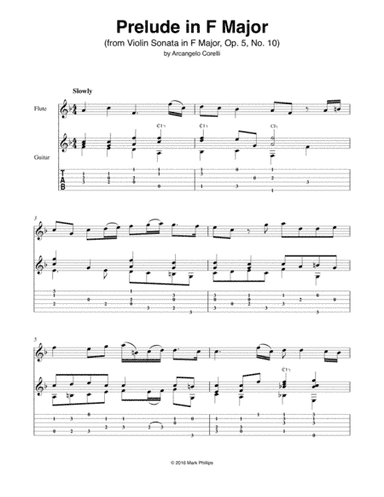 Prelude in F Major (from Violin Sonata in F Major, Op. 5, No. 10) (arr. Mark Phillips)