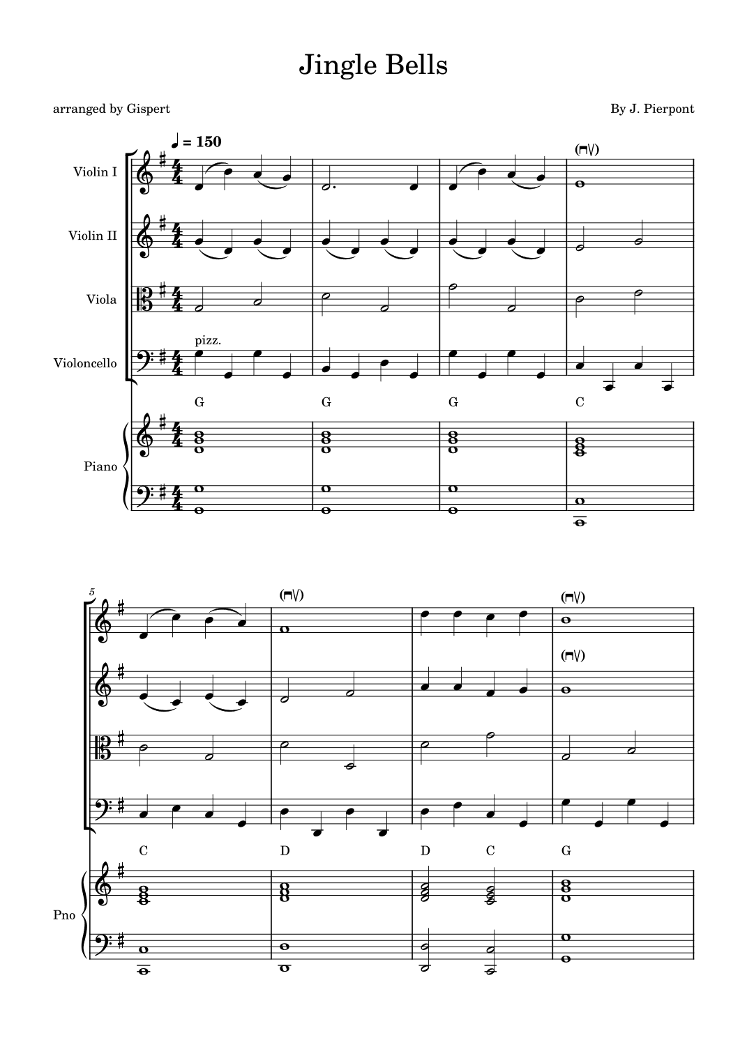 Jingle Bells (piano and chords) (arr. Gispert)