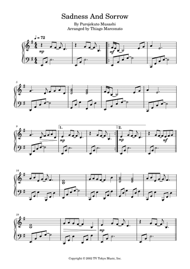 Sadness And Sorrow (arr. Thiago Marconato)