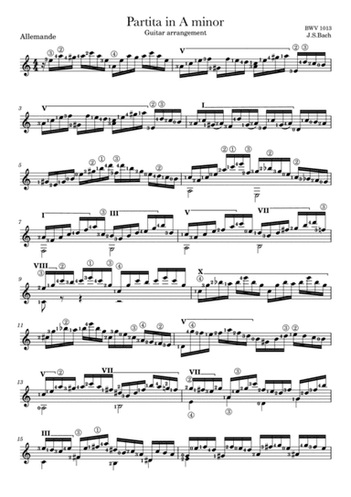 Partita in A minor BWV 1013; Allemande (arr. Gabriel Araujo)