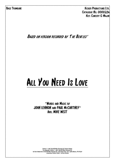 All You Need Is Love (arr. Mike West)