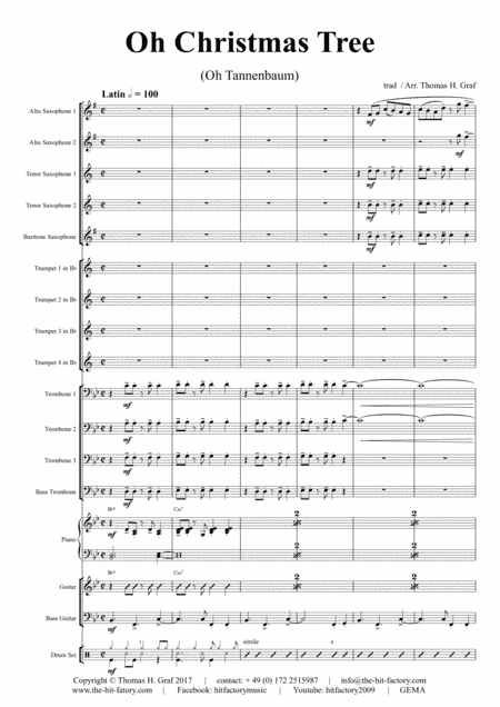 Oh Christmas tree - Latin - (Oh Tannenbaum) - Big Band (arr. Thomas H. Graf)
