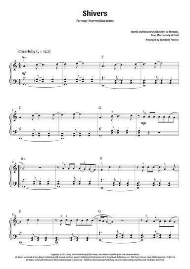 Shivers (arr. Bernardo Pereira)