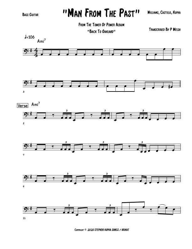 Man From The Past (arr. Accubass)