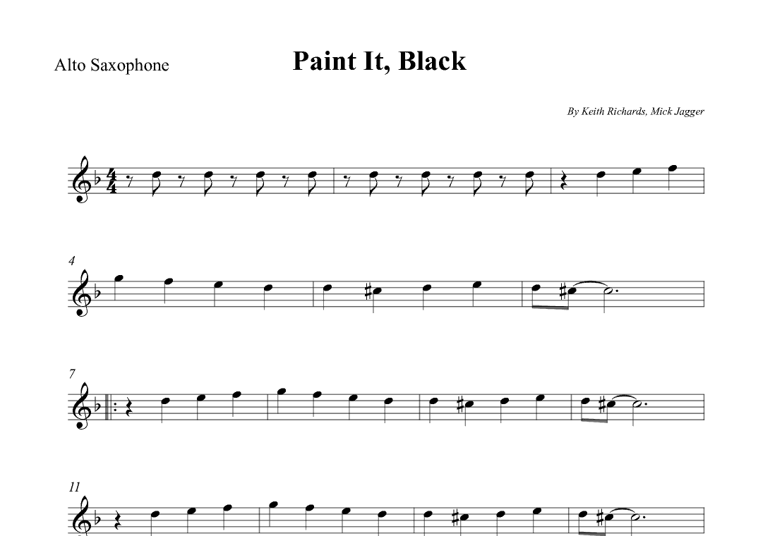 Paint It, Black (arr. Wesley S. SIlva)
