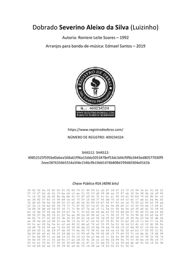 Dobrado SEVERINO ALEIXO DA SILVA