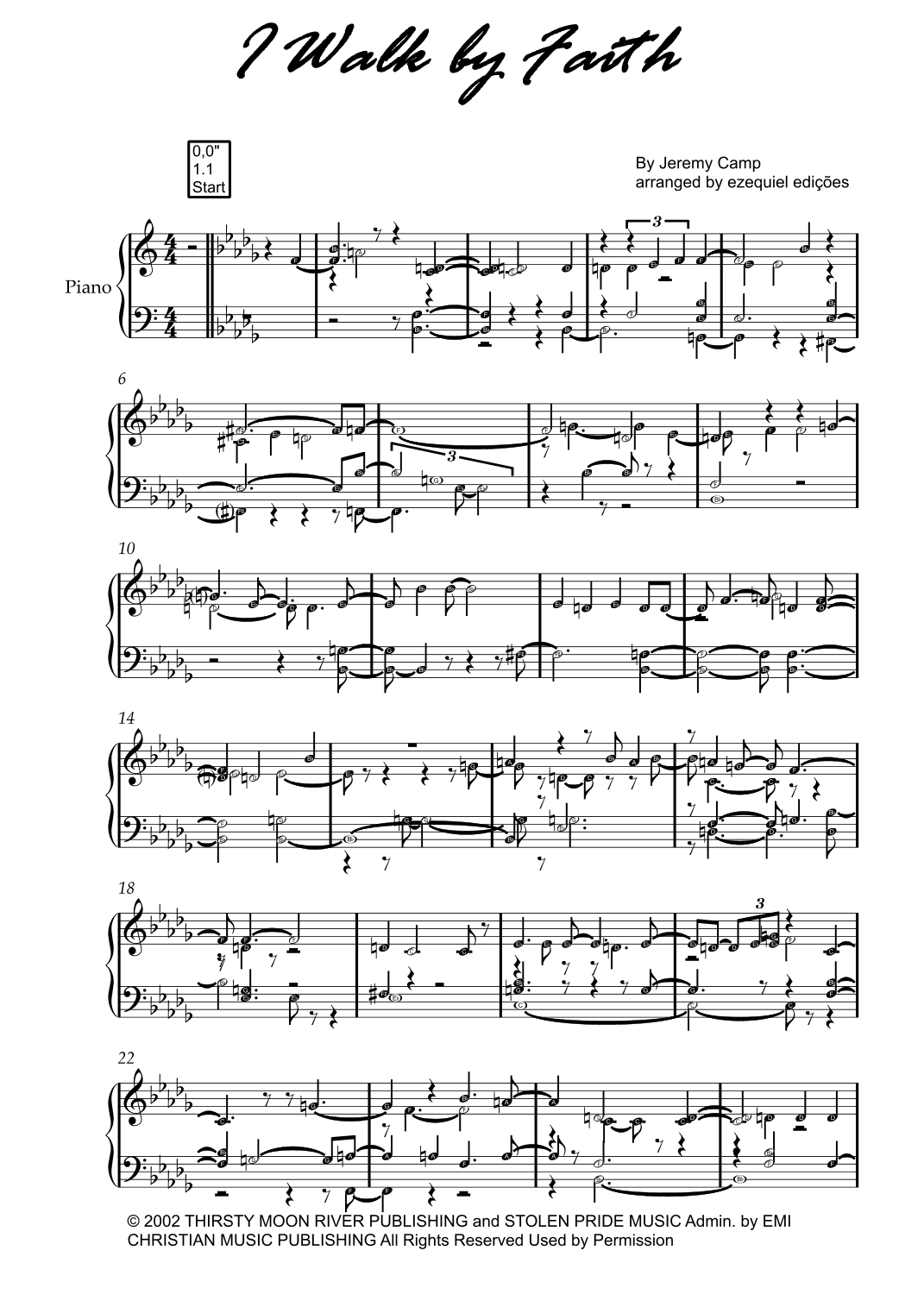 Walk By Faith (arr. ezequiel ediçôes)