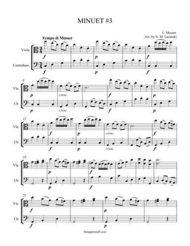 Minuet #3 (arr. Nick Lacanski)