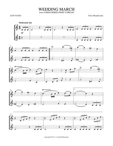 Wedding March (from A Midsummer Night's Dream) (arr. Mark Phillips)
