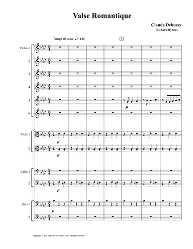 Debussy - Valse Romantique (String Orchestra) (arr. Richard Byrnes)