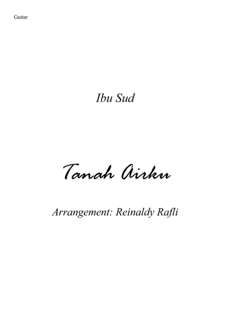 Tanah Airku (arr. Reinaldy Rafli)