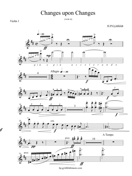 PARTS-Changes Upon Changes  - 1st. Violin